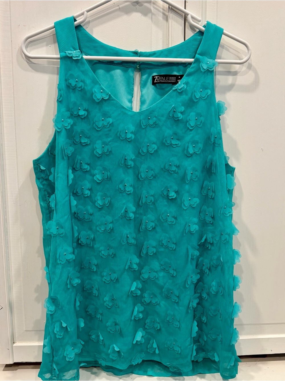 7th Avenue New York & Co. Floral Sleeveless Blouse Tank M Artsy